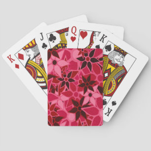 Abstract Art Flower Pattern #4 Playing Cards