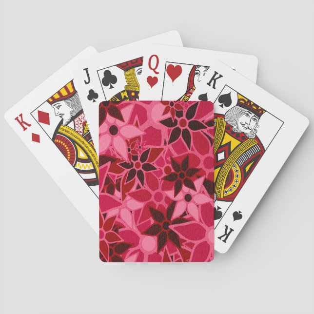 Abstract Art Flower Pattern #4 Playing Cards (Back)