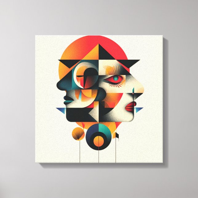 Abstract art frame canvas print (Front)