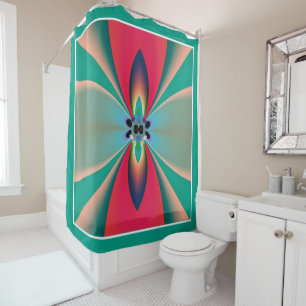 Abstract Art Funky Flower Shower Curtain