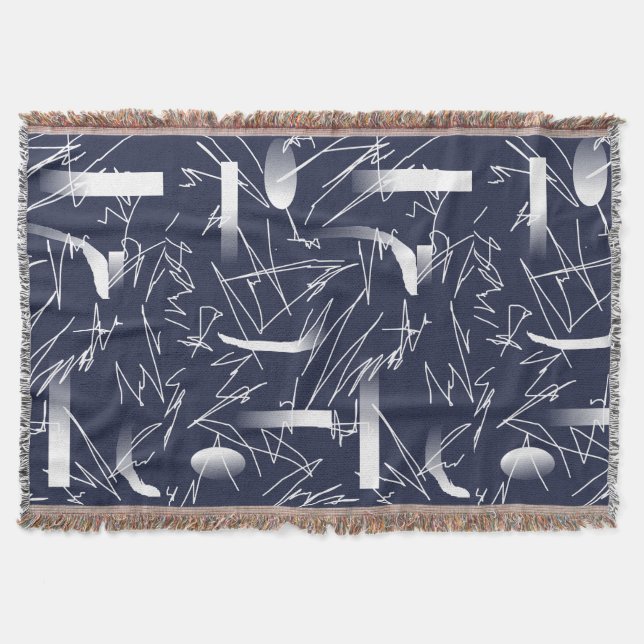 Abstract Art Futuristic Pattern Throw Blanket (Front)