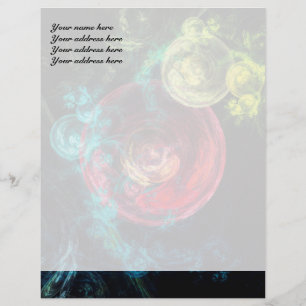 Abstract Art Galaxy Circles Customised Letterhead
