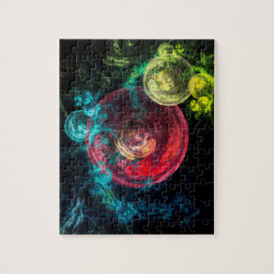 Abstract Art Galaxy Circles Jigsaw Puzzle