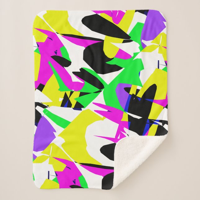 Abstract Art Geometry One Of A Kind Throw Blanket (Front)