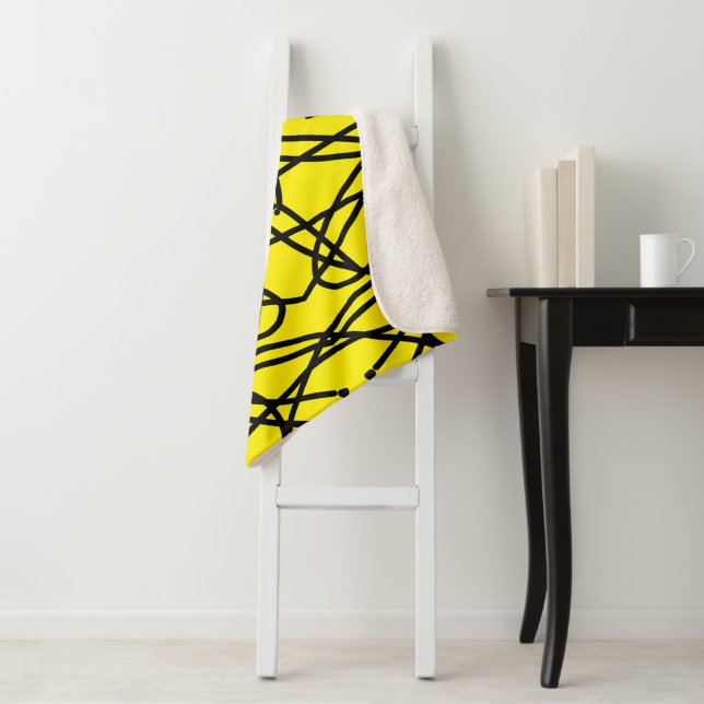 Abstract Art Geometry One Of A Kind Throw Blanket (In Situ)