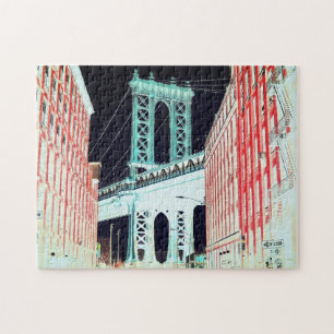 Abstract Art / George Washington Bridge New York Jigsaw Puzzle
