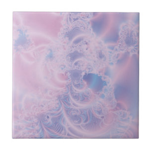 Abstract Art Glowing Pink Tile