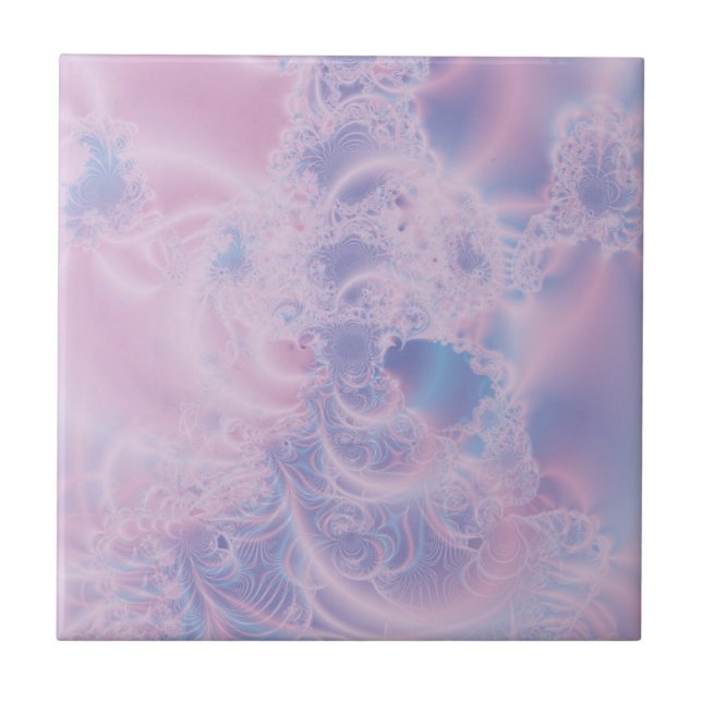 Abstract Art Glowing Pink Tile (Front)