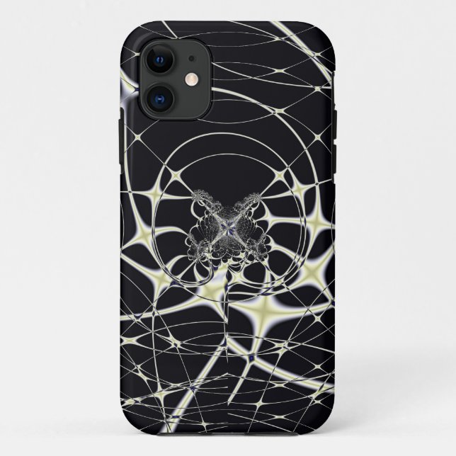 Abstract Art Golden Spiderweb Case-Mate iPhone Case (Back)