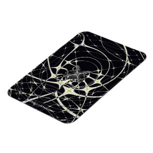 Abstract Art Golden Spiderweb Magnet