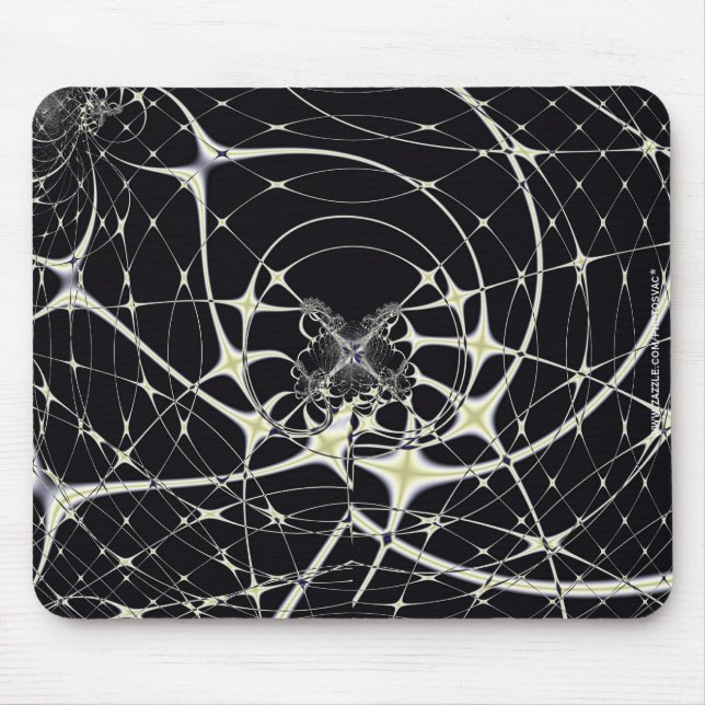 Abstract Art Golden Spiderweb Mouse Mat (Front)