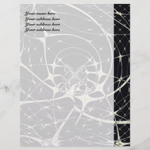 Abstract Art Golden Spiderweb Personalised Letterhead