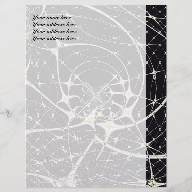 Abstract Art Golden Spiderweb Personalised Letterhead (Front)