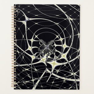 Abstract Art Golden Spiderweb Planner