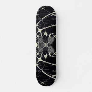 Abstract Art Golden Spiderweb Skateboard