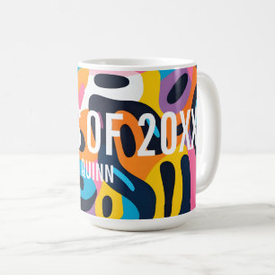 Abstract Art Graduation Class Of 2025 Custom Coffee Mug