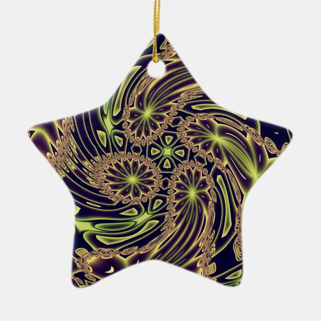 Abstract Art Happy Dance Ceramic Tree Decoration (Front)