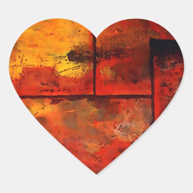 Abstract Art Heart Sticker (Front)