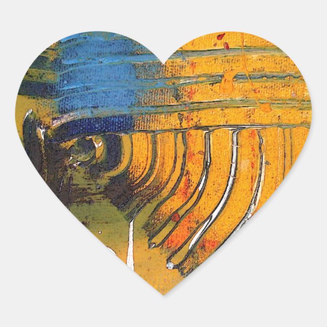 Abstract Art Heart Sticker (Front)