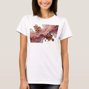 ABSTRACT ART HONEYCOMB PATTERN FLORAL DESIGN T-Shirt