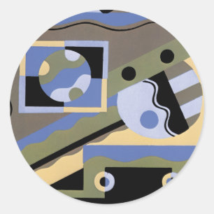 Abstract Art in Geometrics Classic Round Sticker