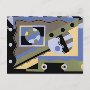 Abstract Art in Geometrics Postcard