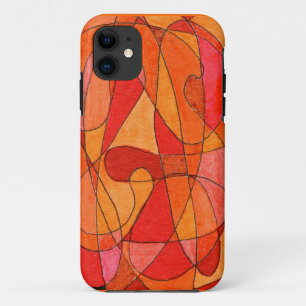 Abstract Art in oranges and reds Phone Case