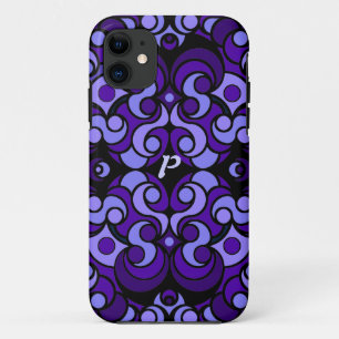 Abstract Art iPad Case in Purple