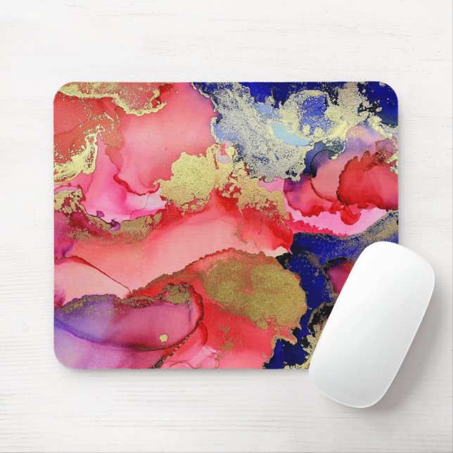 Abstract Art Jewel Tone Mouse Mat (With Mouse)