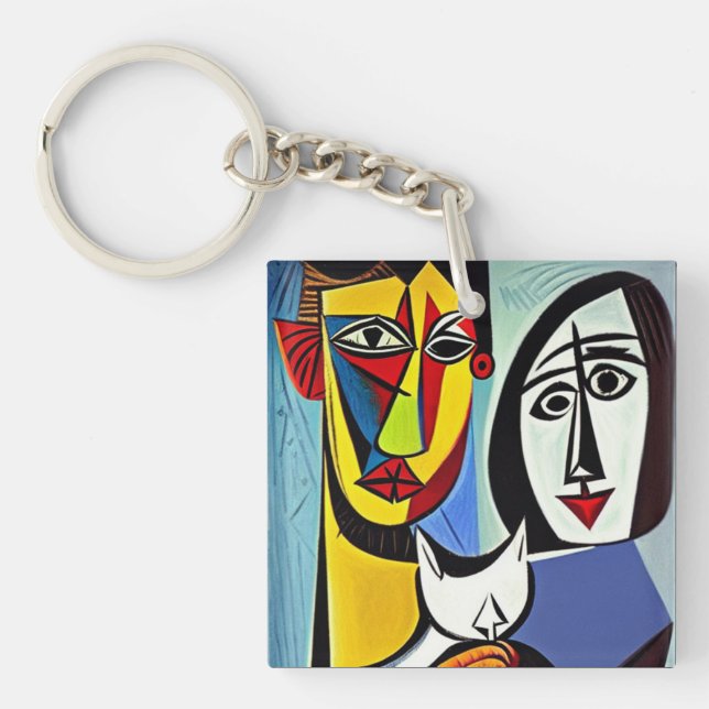 Abstract Art Keychain (Front)
