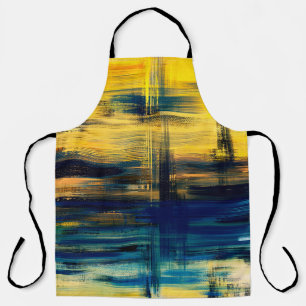 Abstract art landscape painting, background illust apron