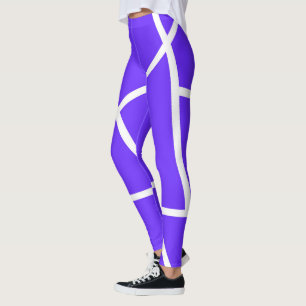 Abstract Art Lavender Blue White Minimalism Leggings