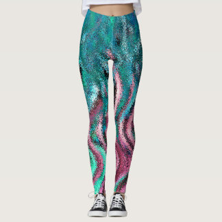 Abstract art leggings by artist Kevin Dailey.