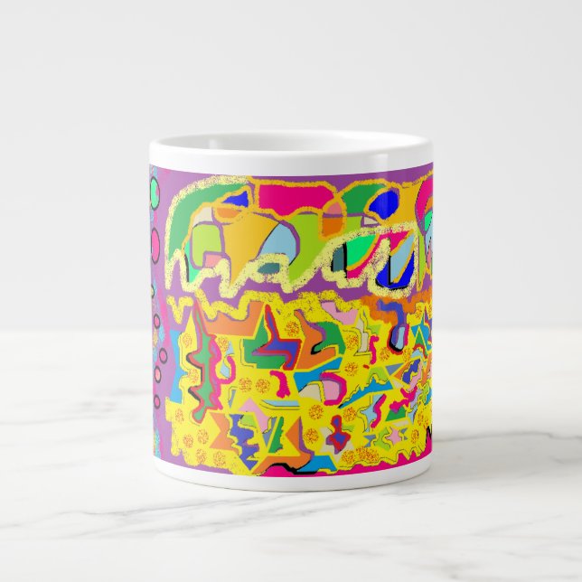 Abstract Art like Josephs Multi coloured coat !  Large Coffee Mug (Front)