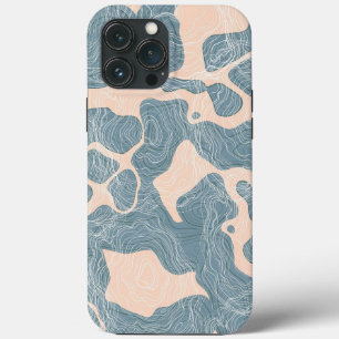 Abstract Art Lines Pattern Texture Map Wallpaper iPhone 13 Pro Max Case