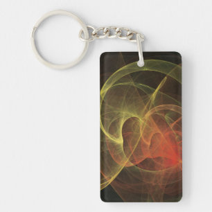 Abstract Art Magic Flame Key Ring