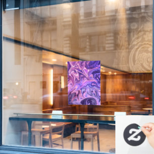 Abstract art masterpiece window cling