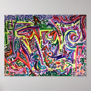 Abstract Art Maze Poster