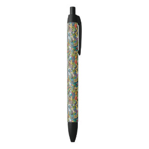 Abstract Art Medical Icon Pattern Black Ink Pen