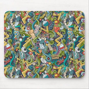 Abstract Art Medical Icon Pattern Mouse Mat