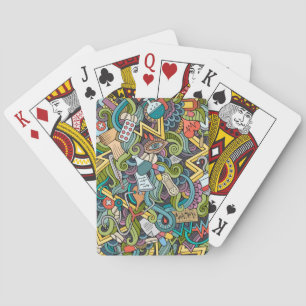 Abstract Art Medical Icon Pattern Playing Cards