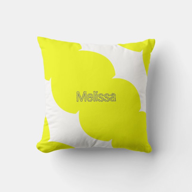 Abstract Art Melissa Add Your Name Cushion Pillow (Front)