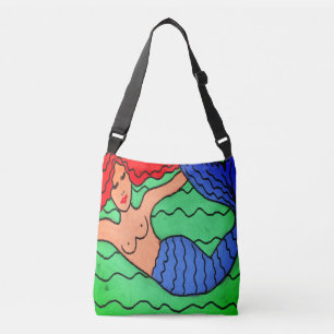 Abstract Art Mermaid Crossbody Bag