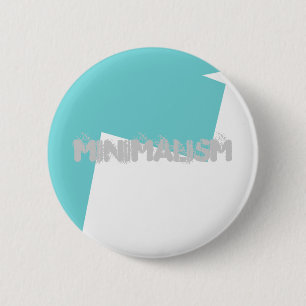 Abstract Art Minimalism Blue White 6 Cm Round Badge