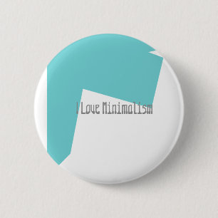 Abstract Art Minimalism Blue White 6 Cm Round Badge