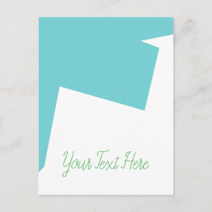 Abstract Art Minimalism Blue White Postcard