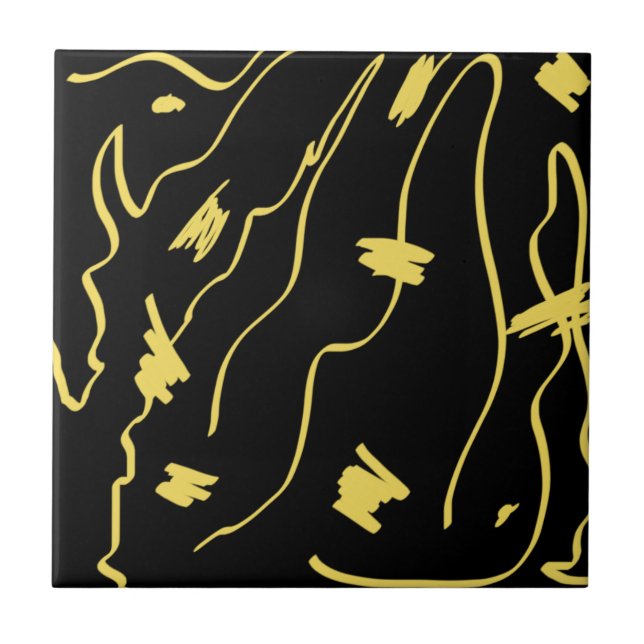 Abstract Art Minimalism Minimalistic Tile (Front)