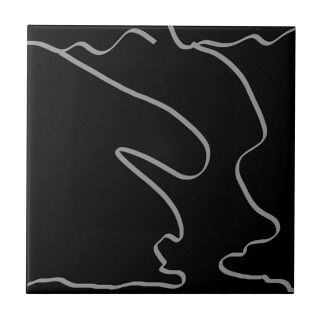 Abstract Art Minimalism Minimalistic Tile (Front)