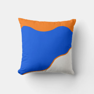 Abstract Art Minimalism Pastel Orange Blue  Cushion
