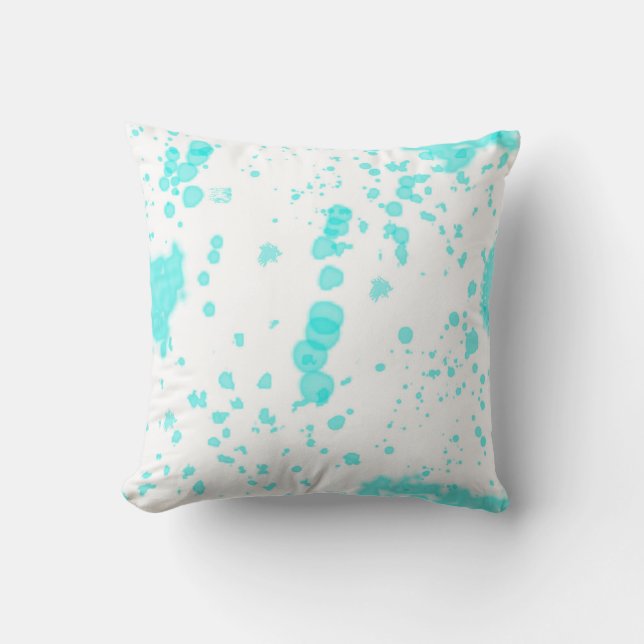 Abstract Art Minimalism Pastel Turquoise Cushion (Front)